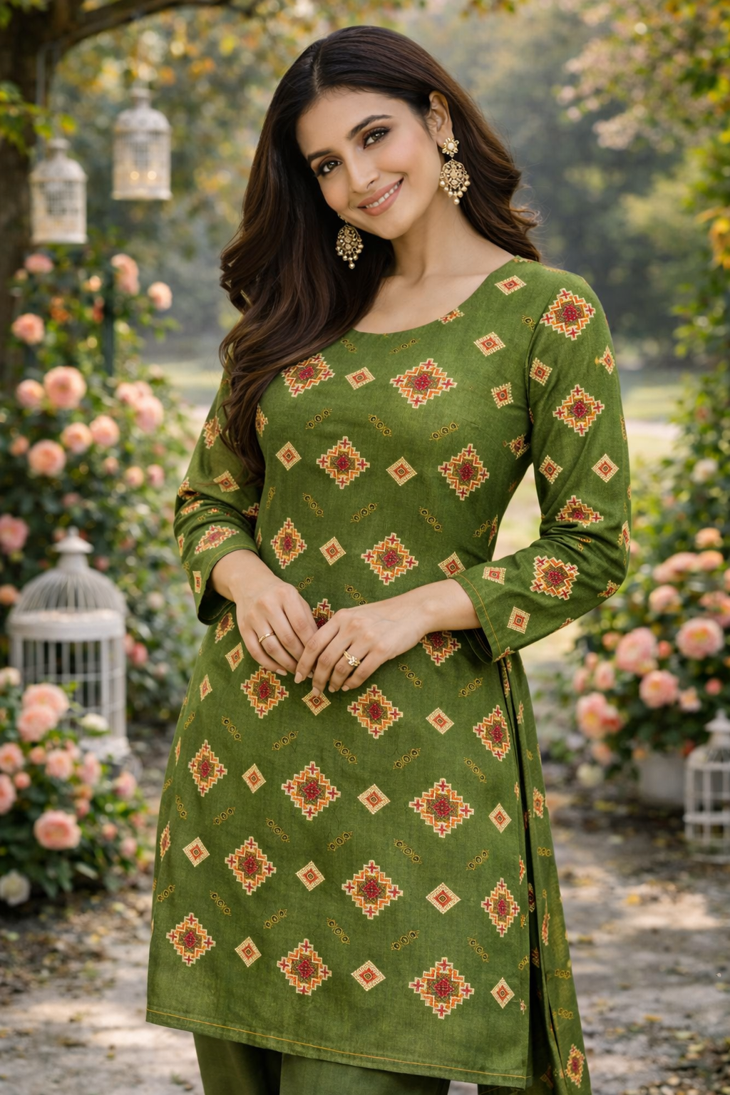 Olive Green Embroidered Unstitched 2-Piece Suit .............ASB-OLV-EMB-013